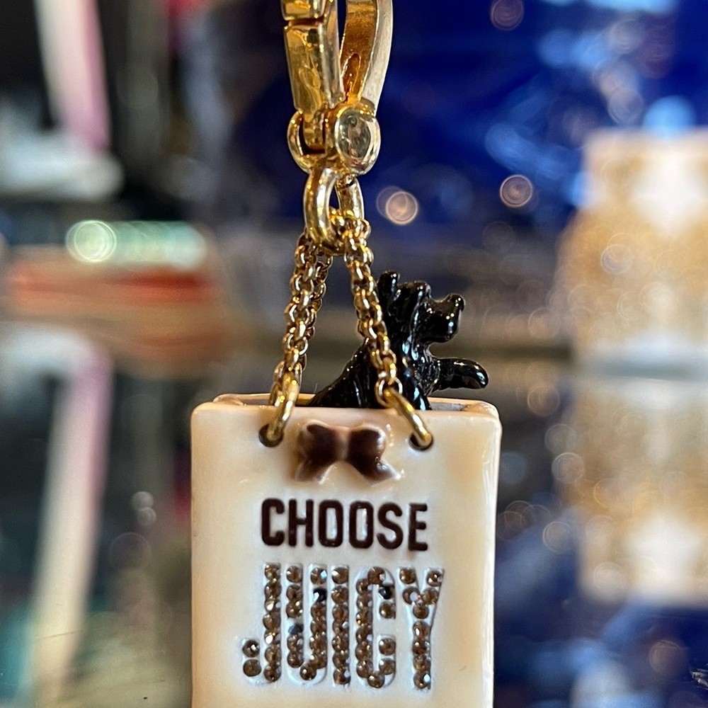 Retired Juicy Couture Scottie dog Shopping Bag Charm